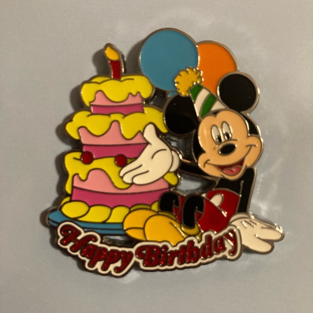 Mickey Mouse Happy Birthday Trading Pin - Picture 2 of 5